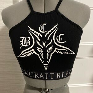 Black Craft Halter Top